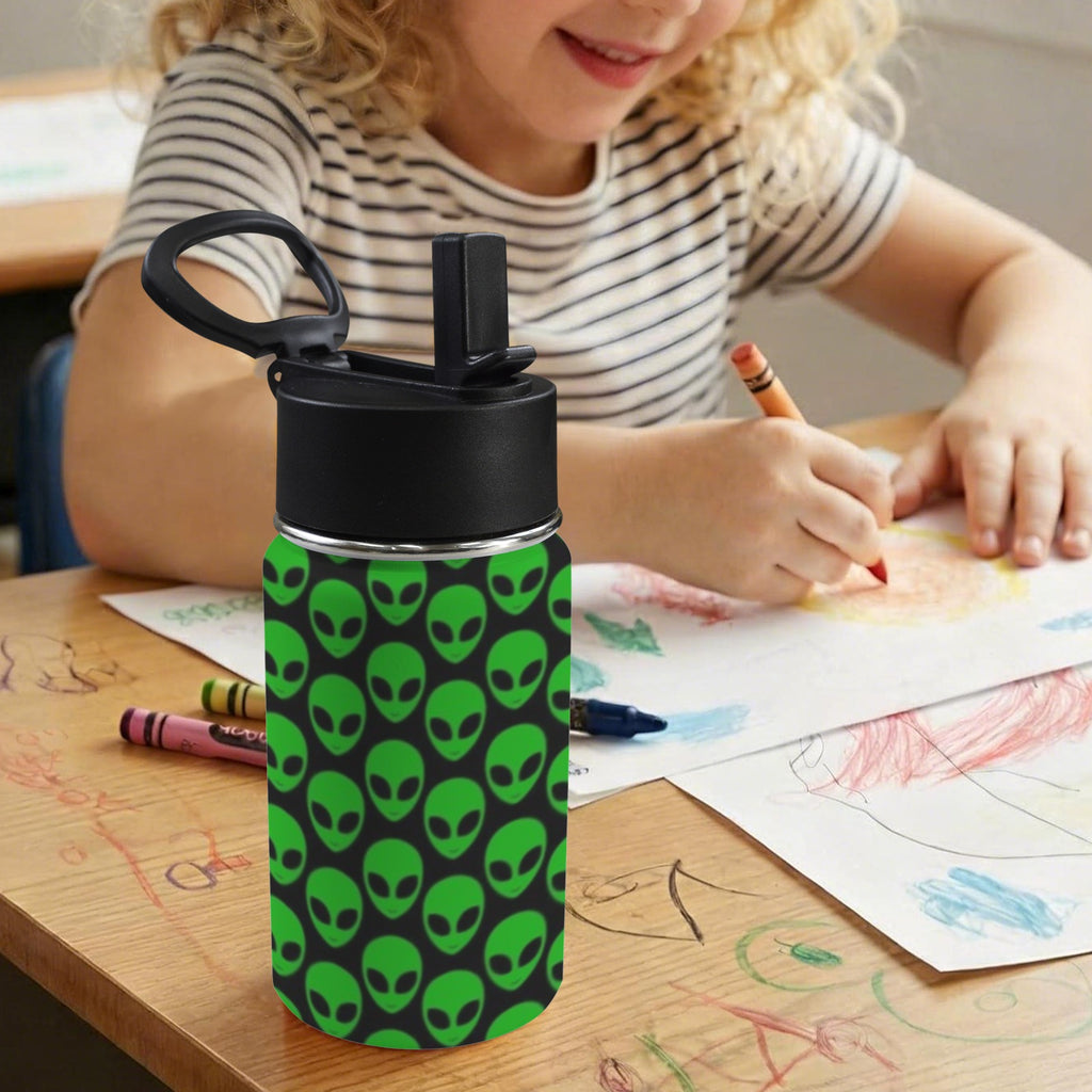 Aliens 12oz Kids Water Bottle with Straw Lid