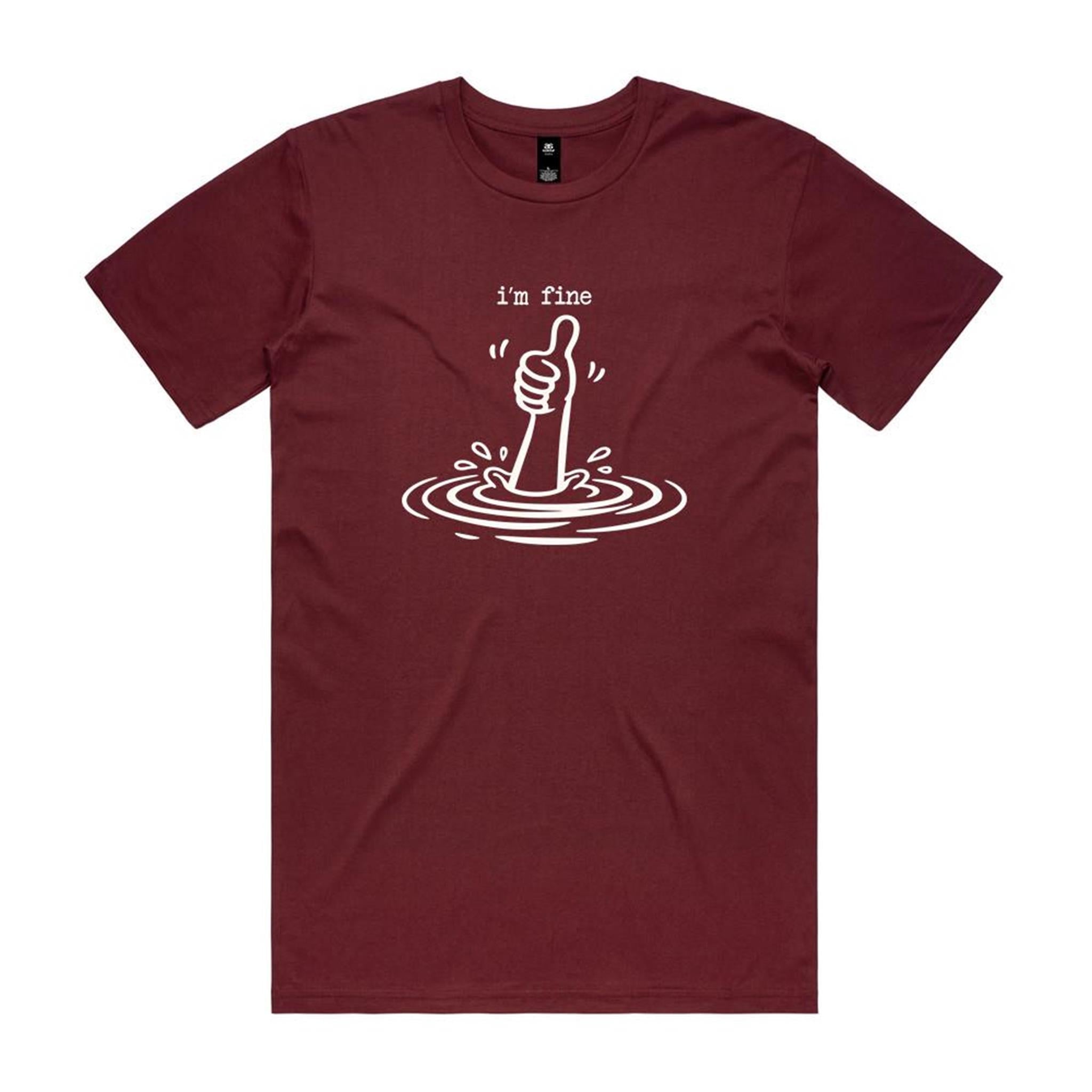 I'm Fine Drowning Thumbs Up Men's AS Colour T-shirt