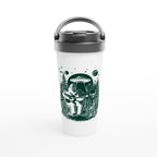 Alien And Bigfoot Play Guitar - White 15oz Stainless Steel Travel Mug Default Title Travel Mug Globally Fulfilled Music Sci Fi