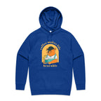 Coffee Makes Life Bearable - Mens Hoodie Bright Royal Mens Hoodie animal Coffee Printed In Australia