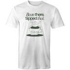 Bean There, Sipped That, Coffee - Mens T-Shirt White Mens T-shirt Coffee Printed In Australia