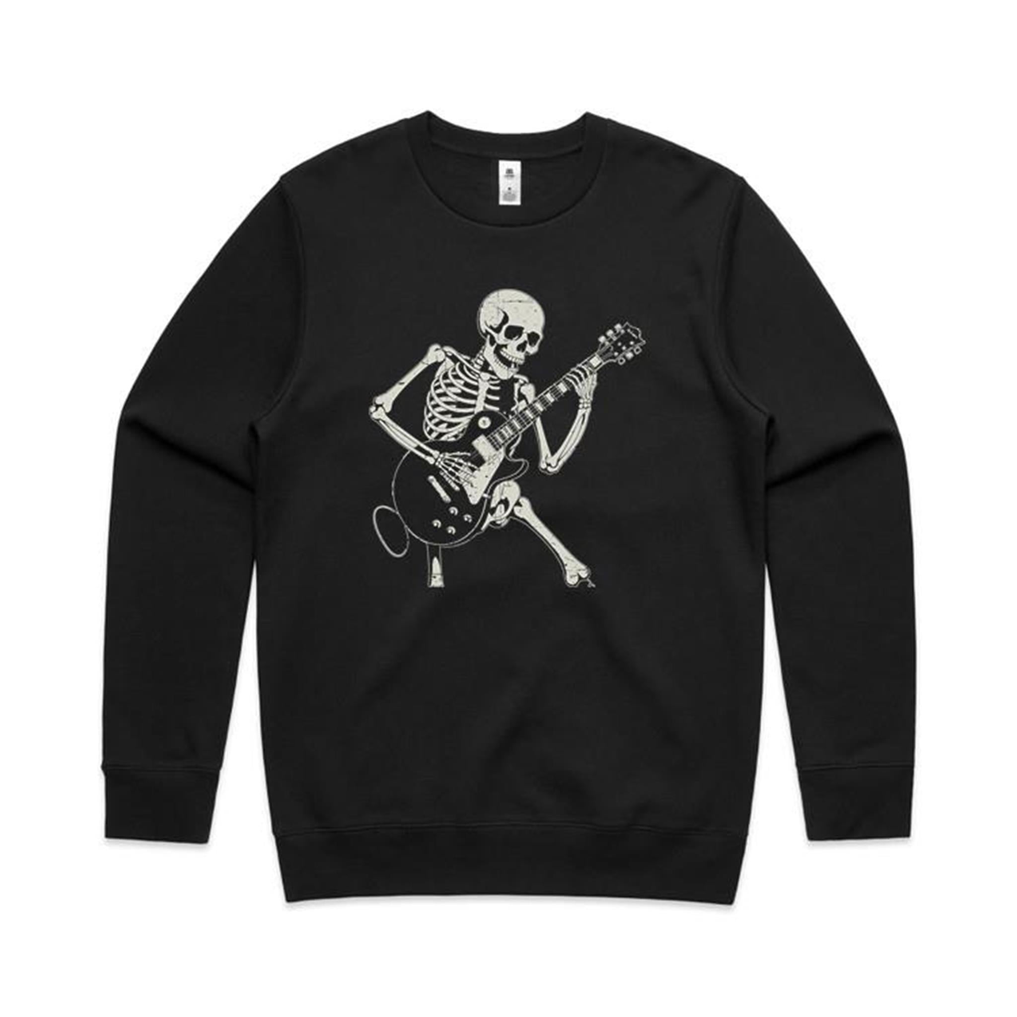 Skeleton Playing Guitar - AS Colour Stencil Crew Sweatshirt