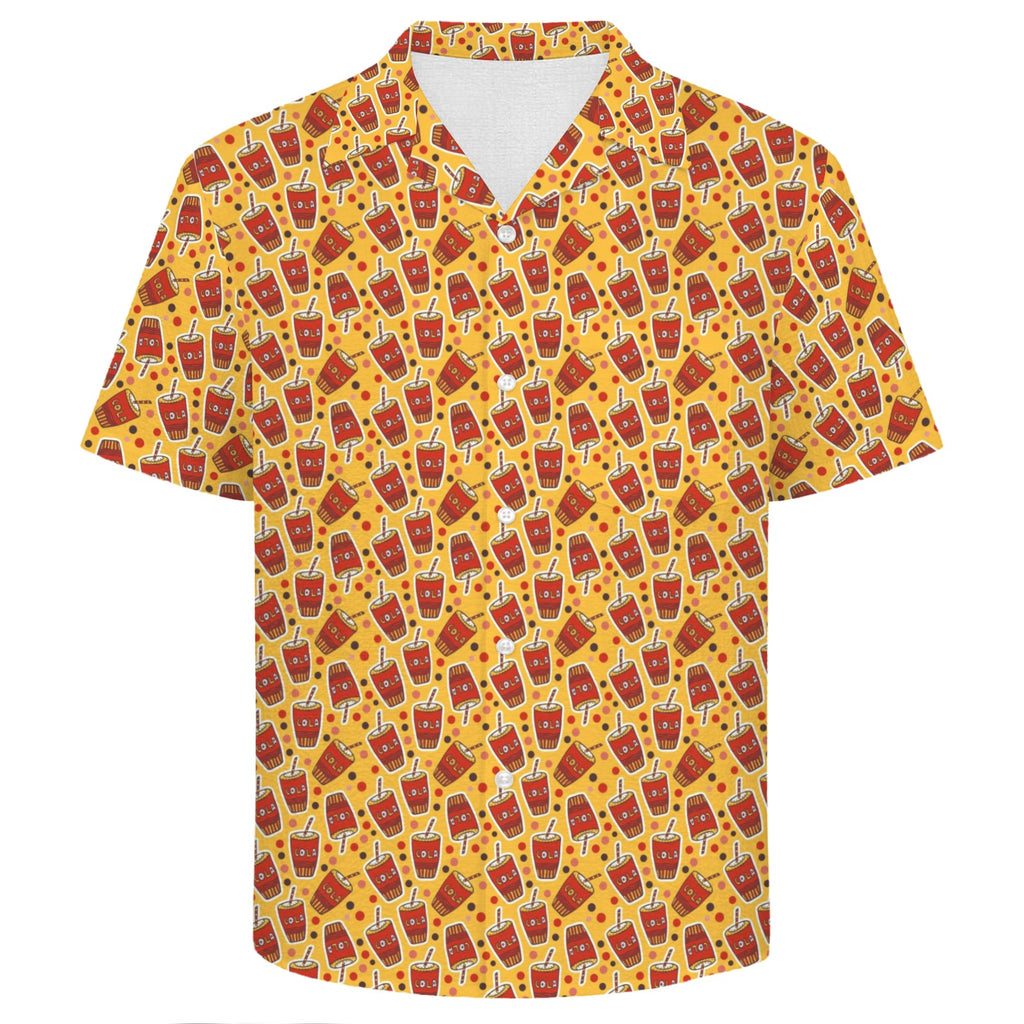 Cola Men's Crinkle Hawaiian Shirt