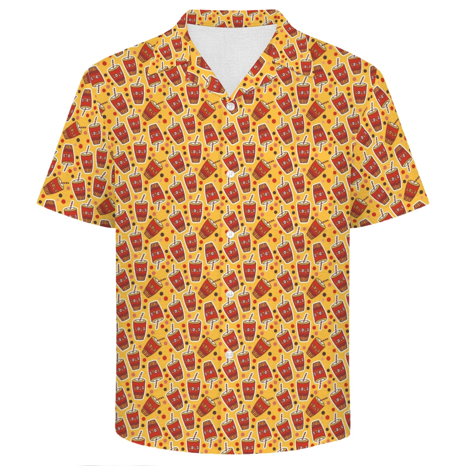 Cola Men's Crinkle Hawaiian Shirt