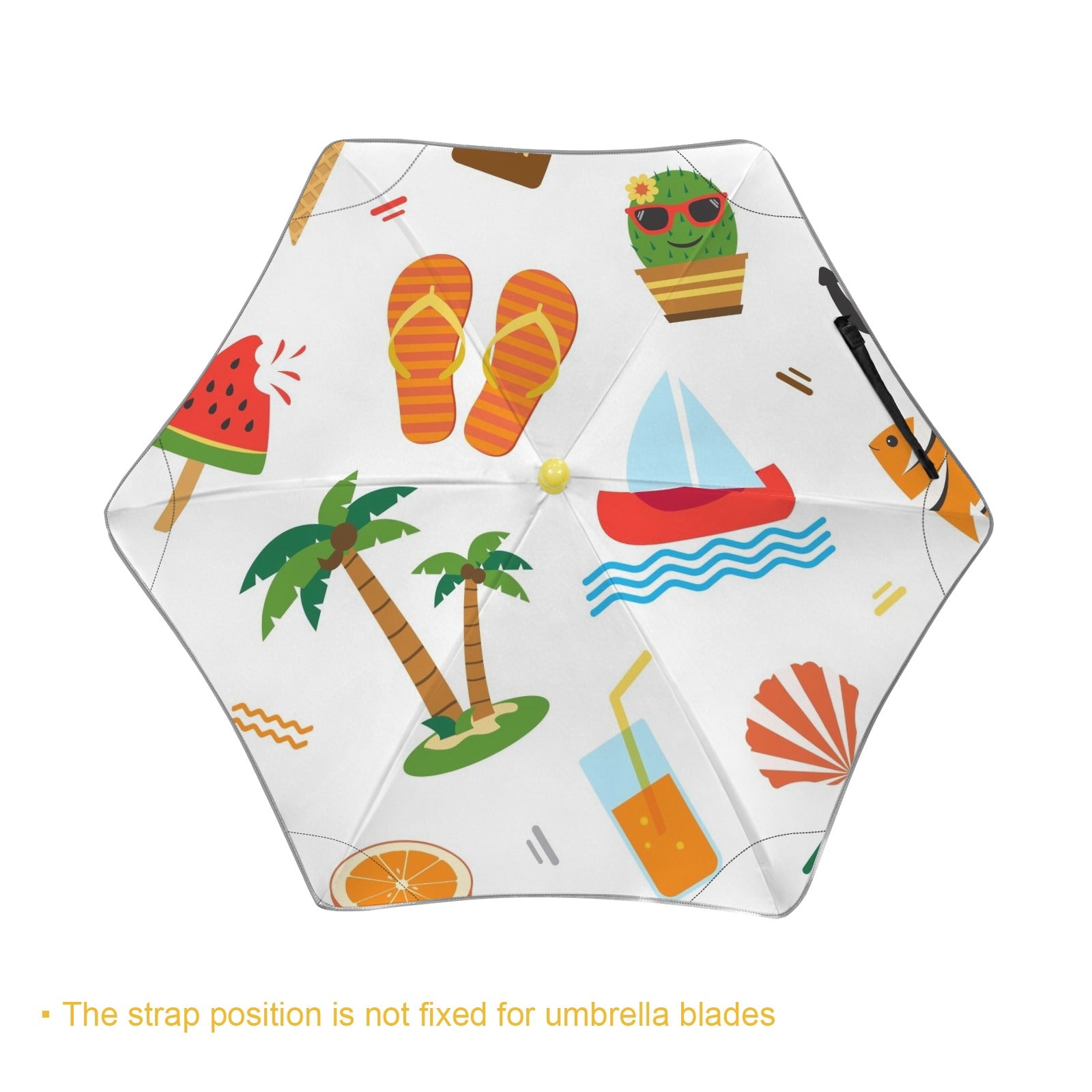 Beach Time Kids Safe Round Corner Umbrella Kids Safe Round Corner Umbrella Printed Offshore Summer Surf