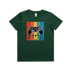 Gamer Kid's AS Colour T-shirt Forest Green Kids Youth T-shirt Games Printed In Australia