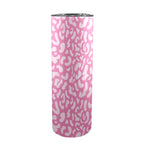 Pink Leopard - 20oz Tall Skinny Tumbler with Lid and Straw