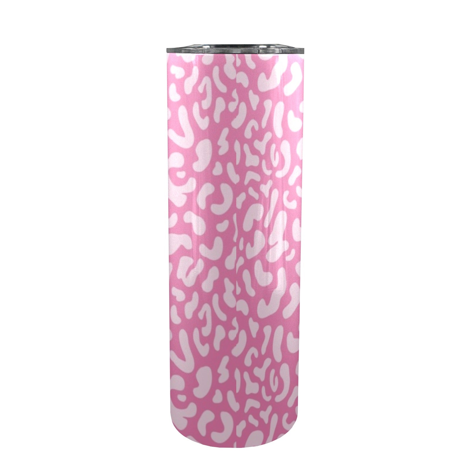 Pink Leopard - 20oz Tall Skinny Tumbler with Lid and Straw