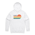 Retro Sunset Men's AS Colour Hoodie White Mens Hoodie Printed In Australia Retro