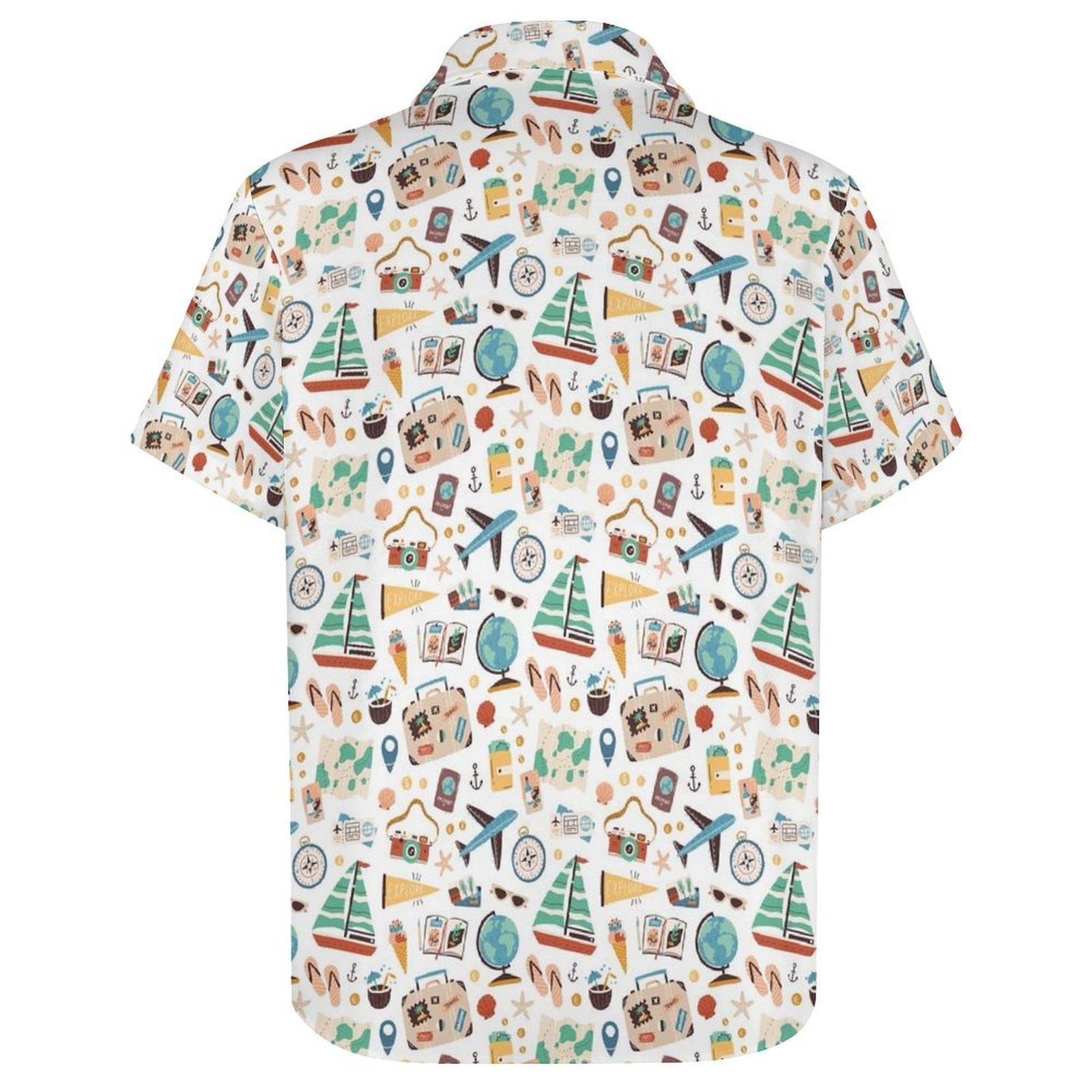 Travel And Explore Women's Short-Sleeve Button Up Shirt Women's Short-Sleeve Button Up Shirt Printed Offshore