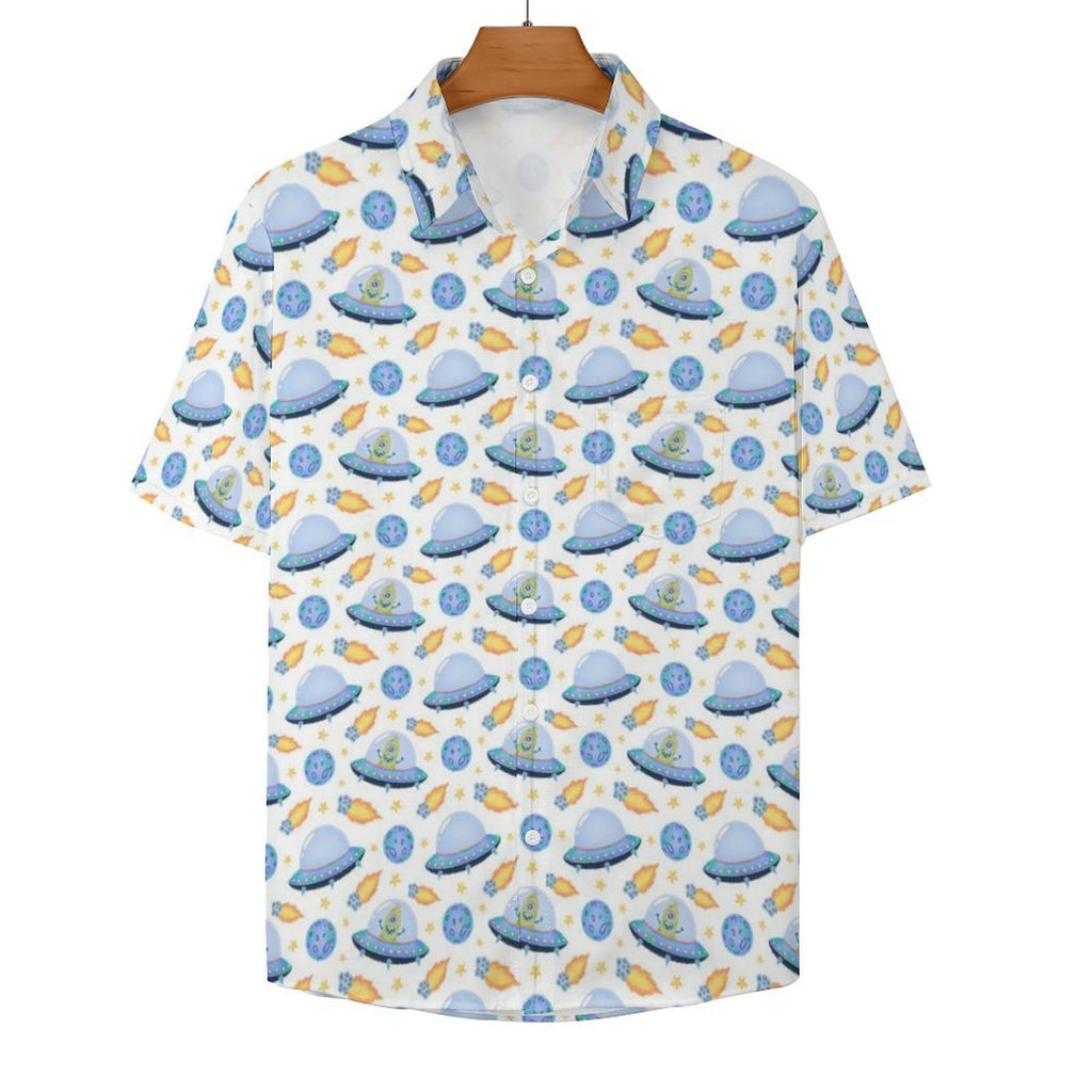 UFO's Women's Short-Sleeve Button Up Shirt