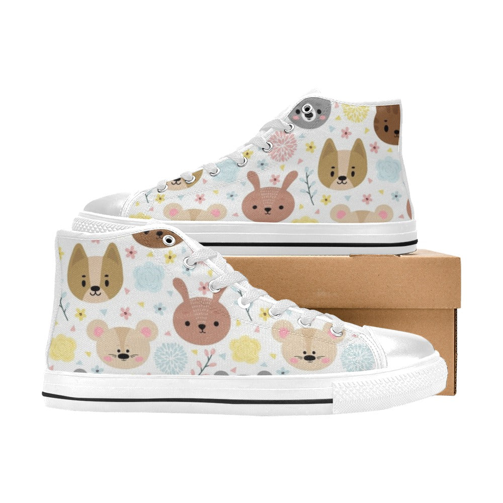 Baby Animals - Kids' High Top Canvas Shoes Kids High Top Canvas Shoes animal Printed Offshore