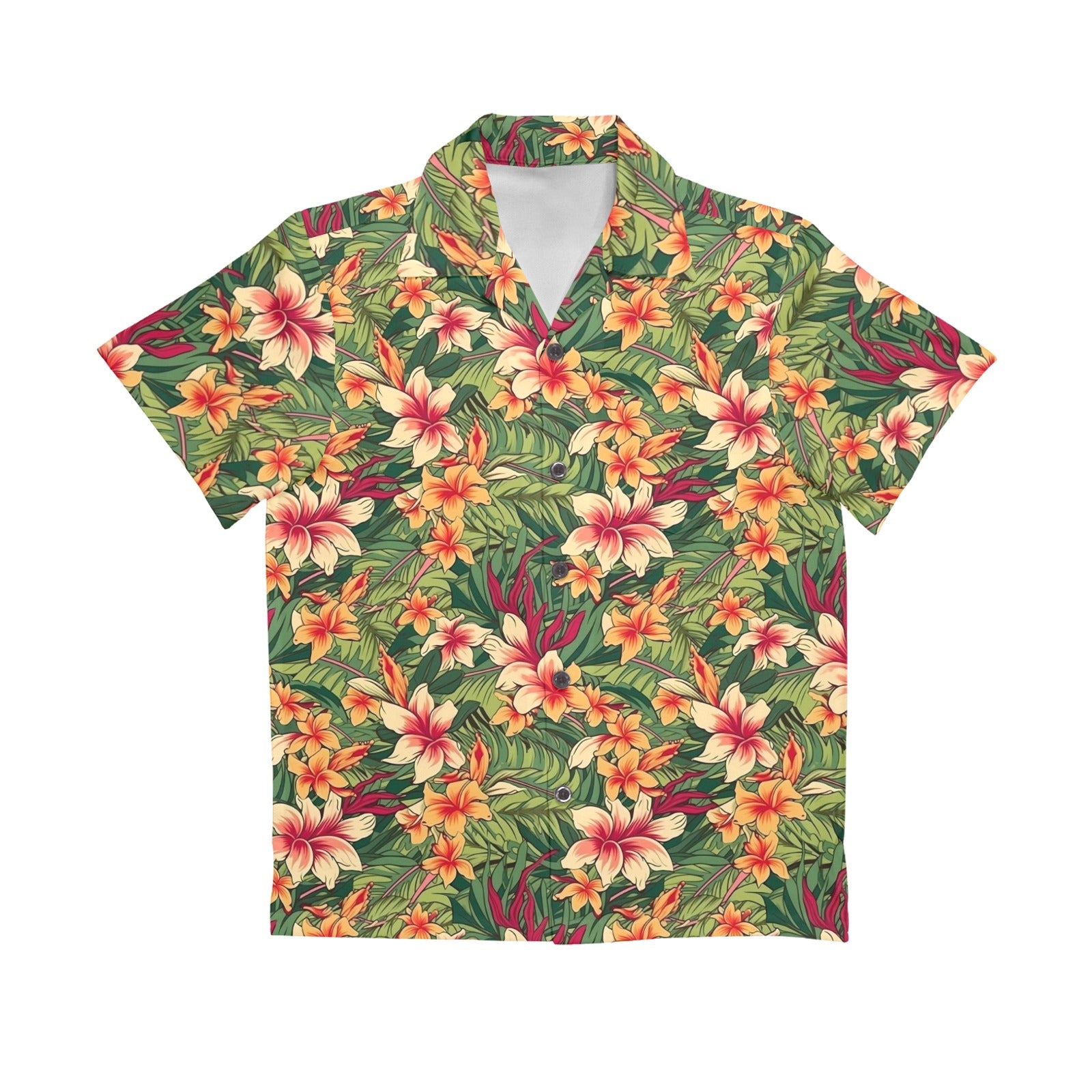 Vintage Hawaiian Floral Senior Kids Hawaiian Shirt