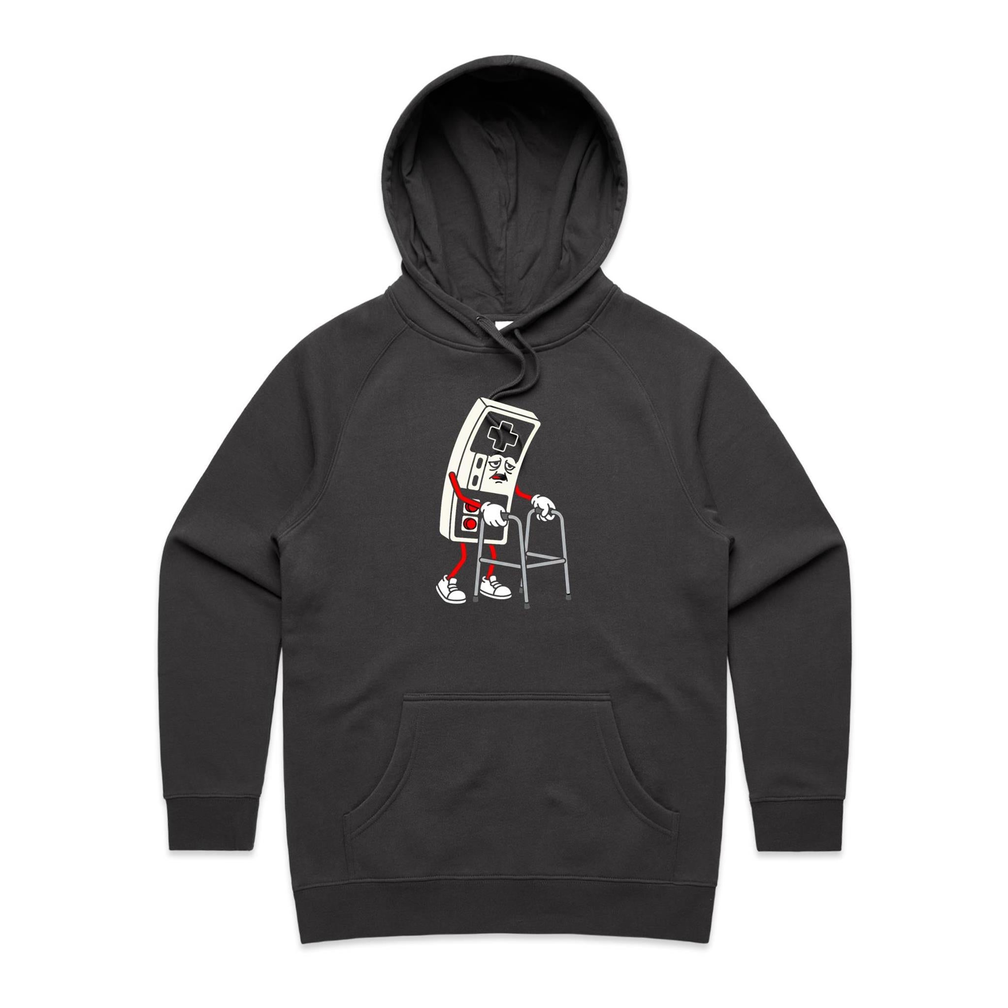 Retro Gamer Women's AS Colour Hoodie Coal Womens Hoodie Games Printed In Australia