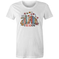Freedom, Reading Books Women's AS Colour T-shirt White Womens T-shirt Printed In Australia Reading