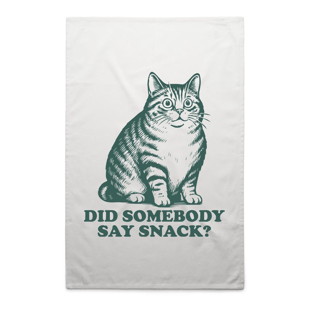 Cat, Did Somebody Say Snack? - AS Colour Tea Towel