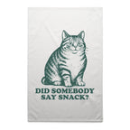 Cat, Did Somebody Say Snack? - AS Colour Tea Towel