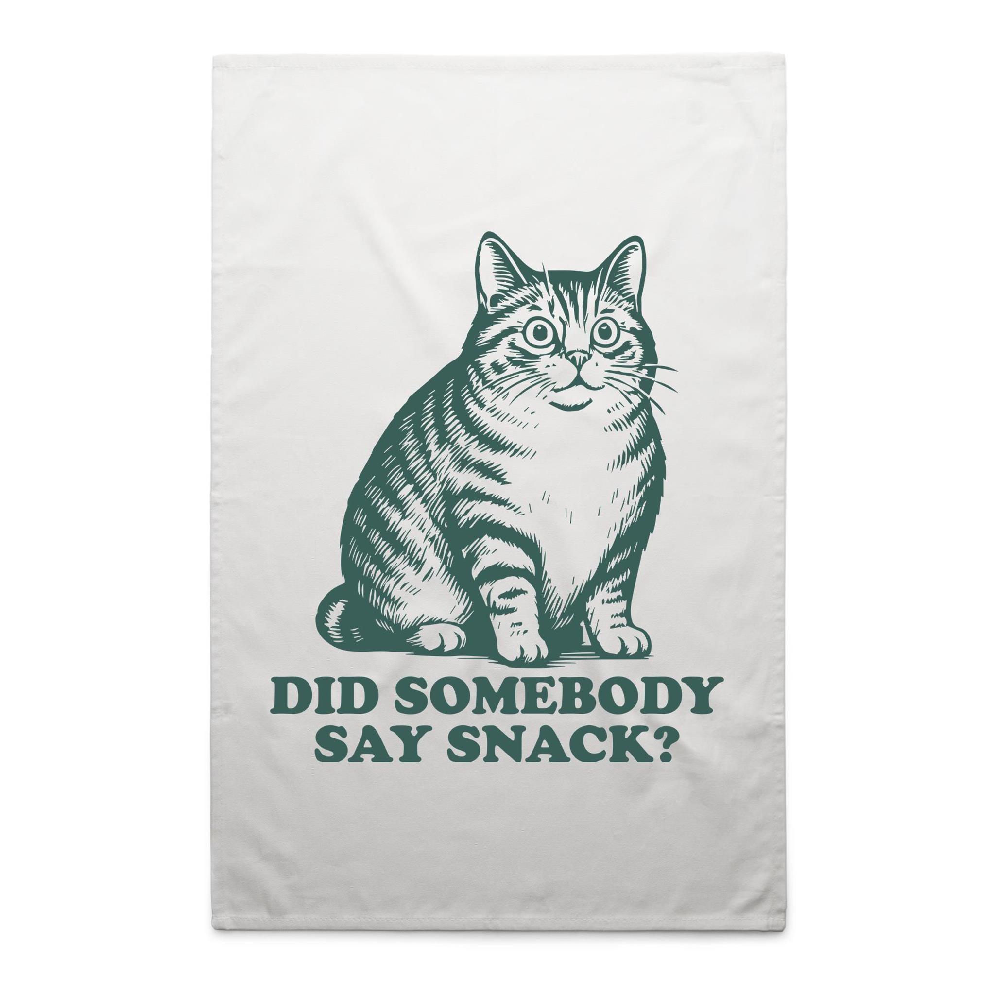 Cat, Did Somebody Say Snack? - AS Colour Tea Towel