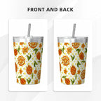 Graphic Floral Small Stainless Steel Travel Mug Cup 12oz/350ml Small Travel Mug Plants Printed Offshore