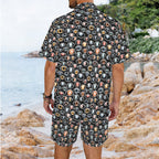 Eyes On Black Men's Hawaiian Shirt & Shorts Set Men's Hawaiian Shirt & Shorts Set Printed Offshore