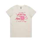 I Don't Need A Valentine, I Need A Nap, Cat Women's AS Colour T-shirt Natural Womens T-shirt animal Love Printed In Australia