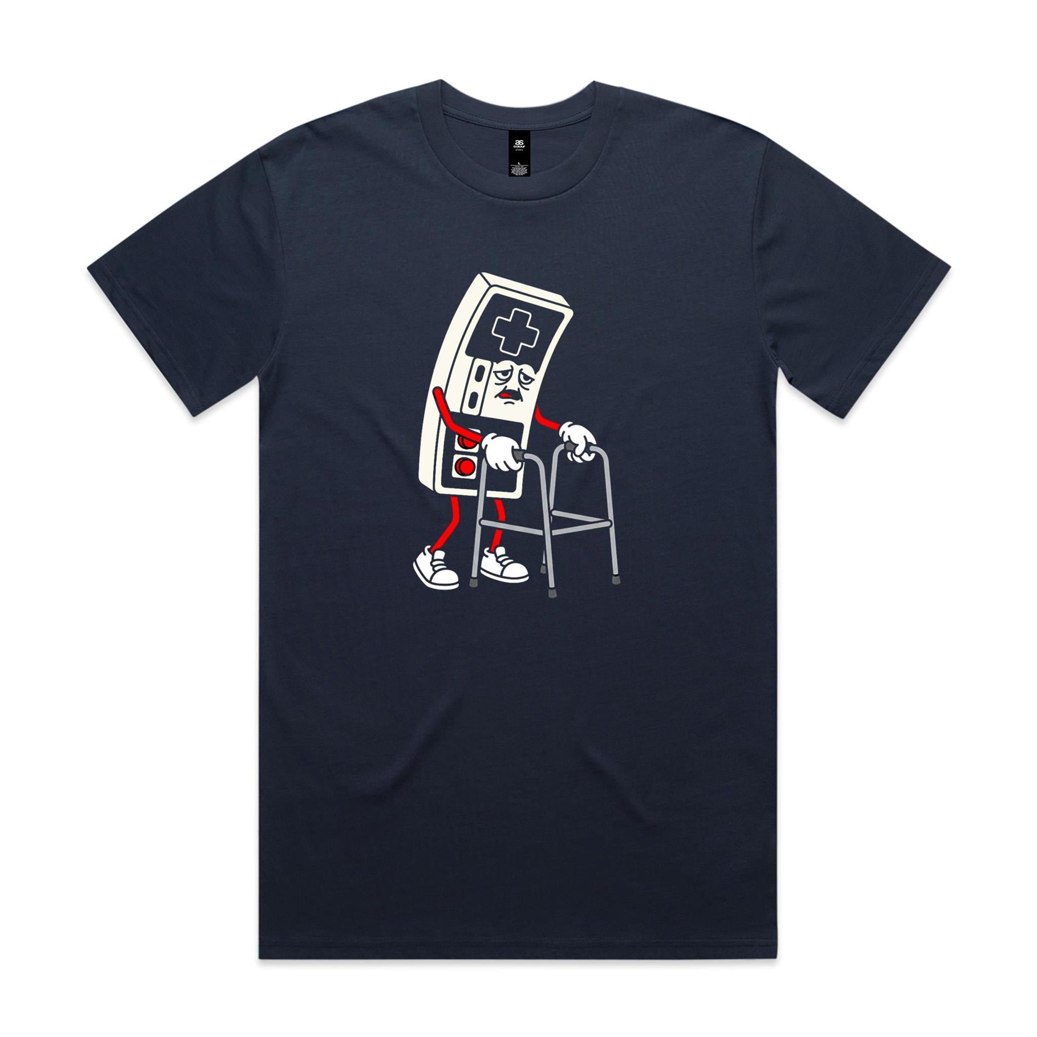 Retro Gamer - Mens T-shirt Midnight Blue Mens T-shirt Games Printed In Australia
