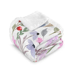 Floral Watercolour - Double-Layer Fleece Blanket 51"x59"