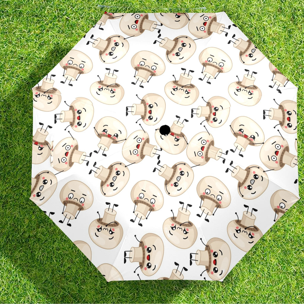 Cute Mushrooms - Semi-Automatic Foldable Umbrella (Model U12) Semi-Automatic Foldable Umbrella (U12)