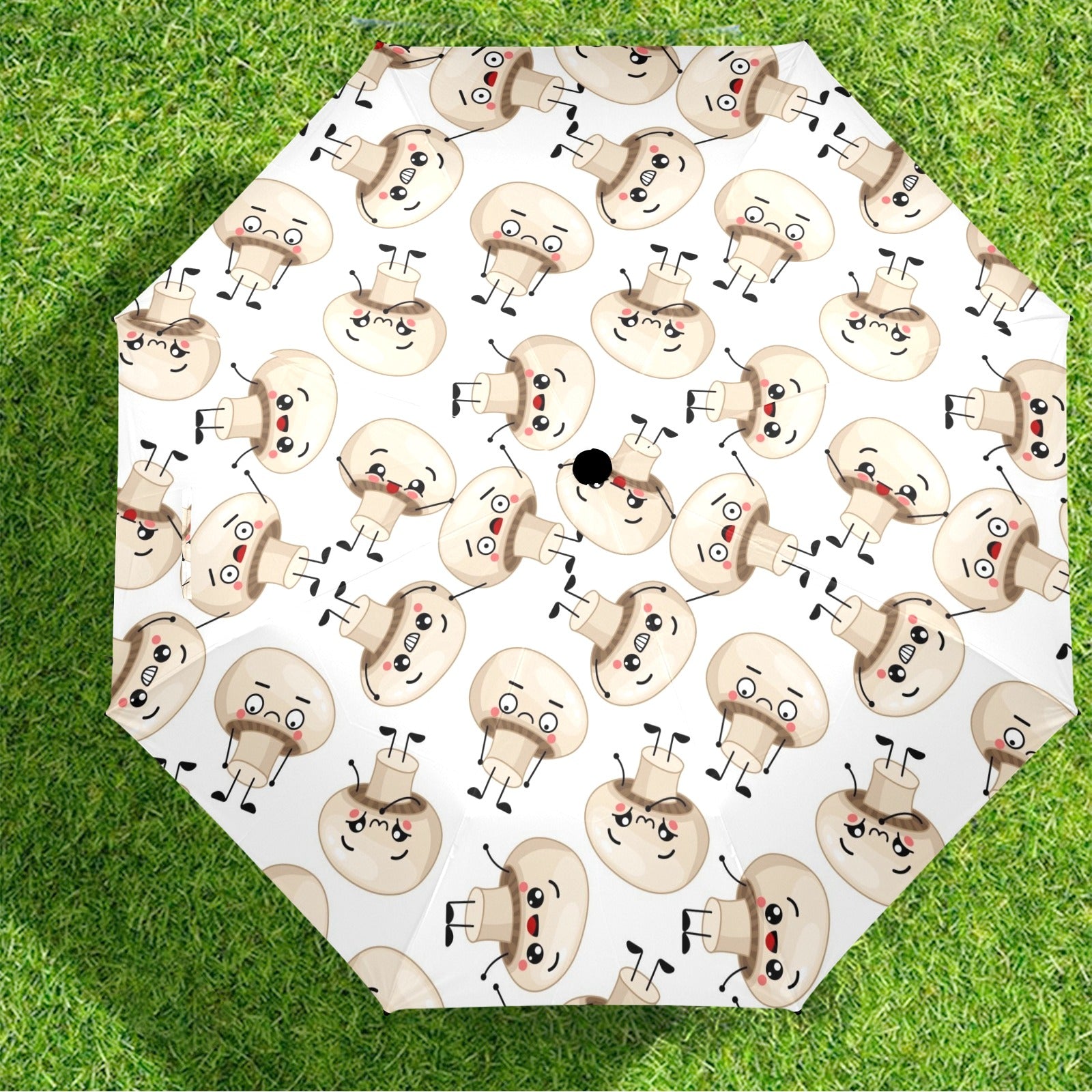 Cute Mushrooms - Semi-Automatic Foldable Umbrella (Model U12) Semi-Automatic Foldable Umbrella (U12)