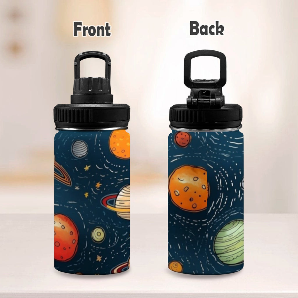 Galaxy - Kids Water Bottle with Chug Lid (12 oz) Kids Water Bottle with Chug Lid Printed Offshore Space
