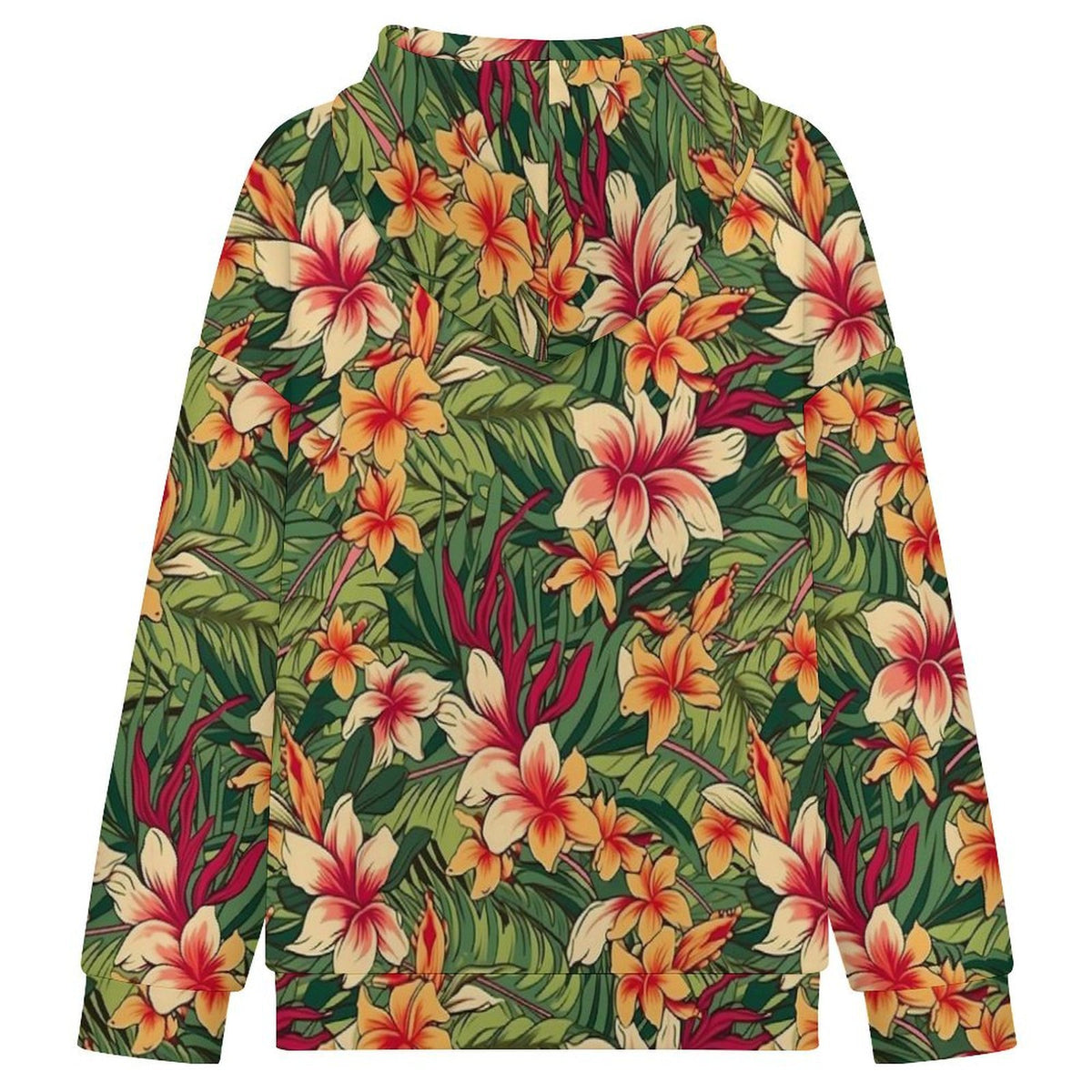 Vintage Hawaiian Floral Women's Full-Zip Hoodie