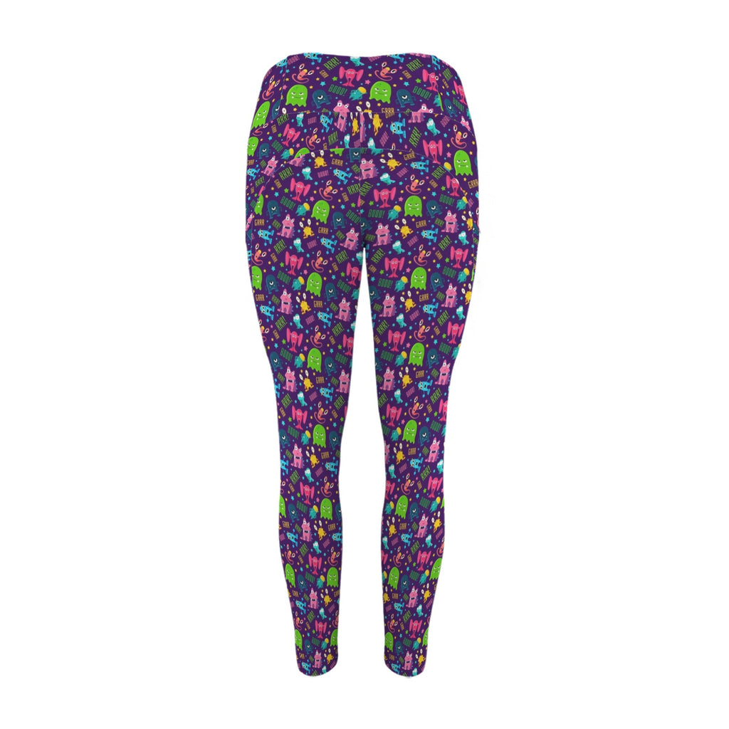 Cheeky Aliens Women's High Waist Pockets Yoga Leggings