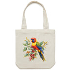 Lorikeet, Australian Birds - Canvas Tote Bag Cream One Size Tote Bag animal Printed In Australia