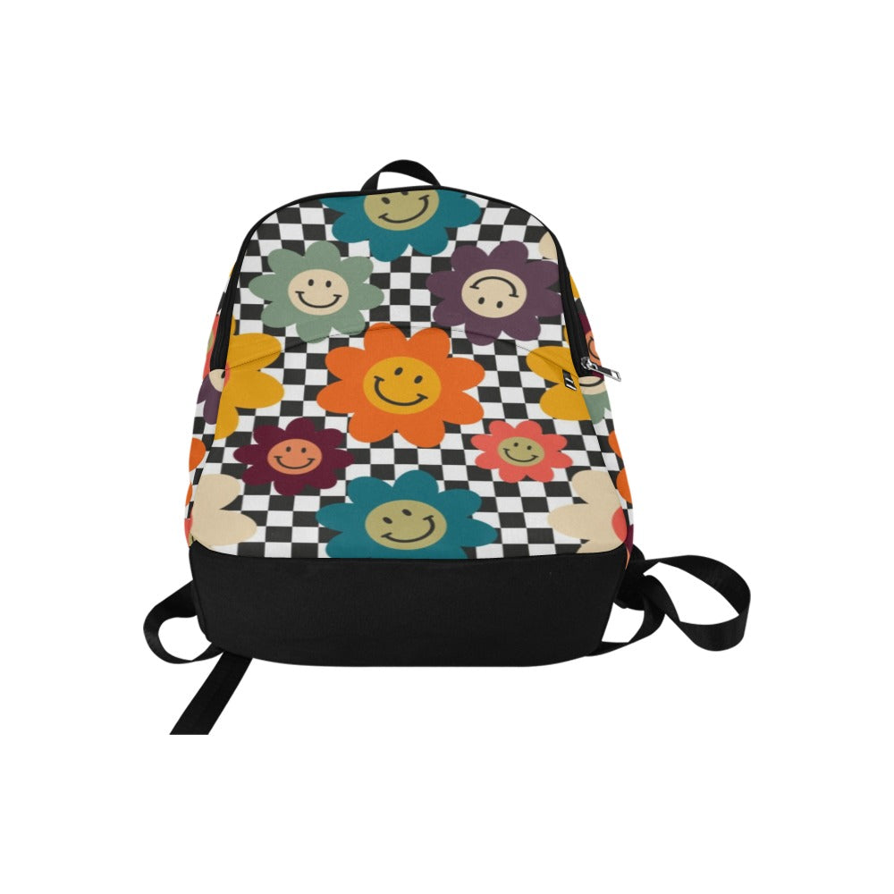 Happy Retro Flowers - Fabric Backpack