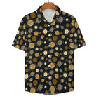 Planets Women's Collared Pocketless Short Sleeve Shirt