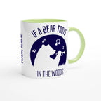 Personalised - If A Bear Toots In The Woods, Trumpet Player - White 11oz Ceramic Mug Personalised Mug animal customise Globally Fulfilled Music personalise