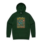 We Are All Different, But We All Swim Together Men's AS Colour Hoodie Forest Green Mens Hoodie animal Ocean Positivity Printed In Australia