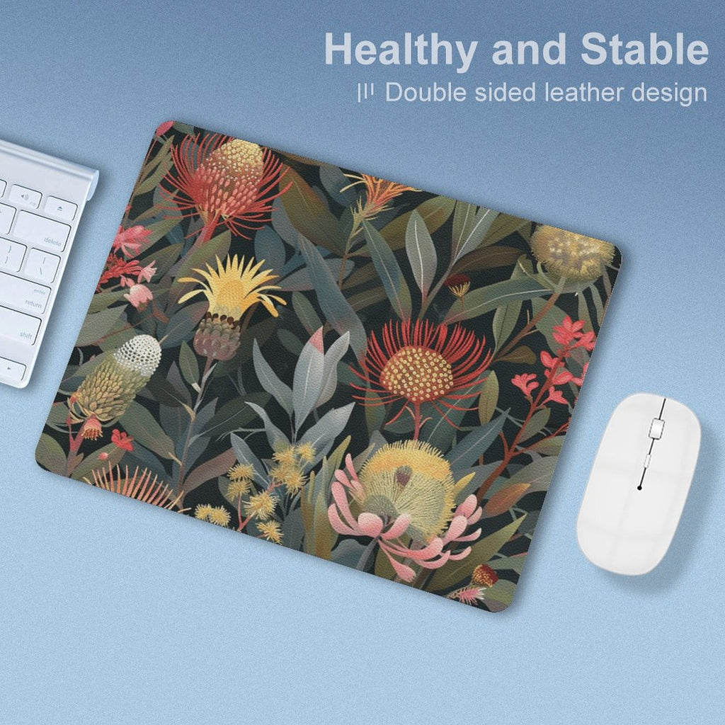 Australian Native Flowers Leather Mouse Pad Leather Mouse Pad Plants Printed Offshore