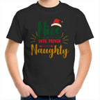 Nice Until Proven Naughty, Christmas - Kids Youth T-Shirt Black Kids Christmas T-shirt Christmas Printed In Australia