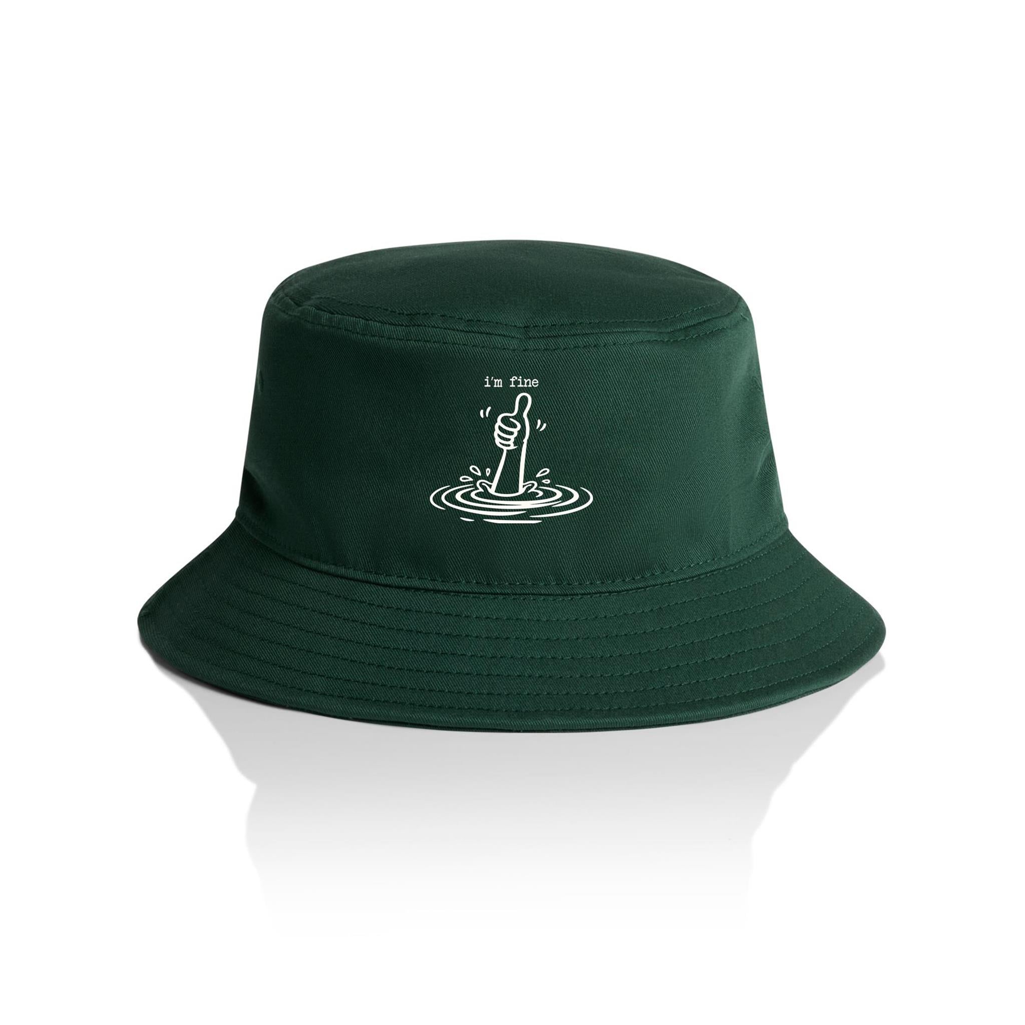 I'm Fine Drowning Thumbs Up AS Colour Bucket Hat