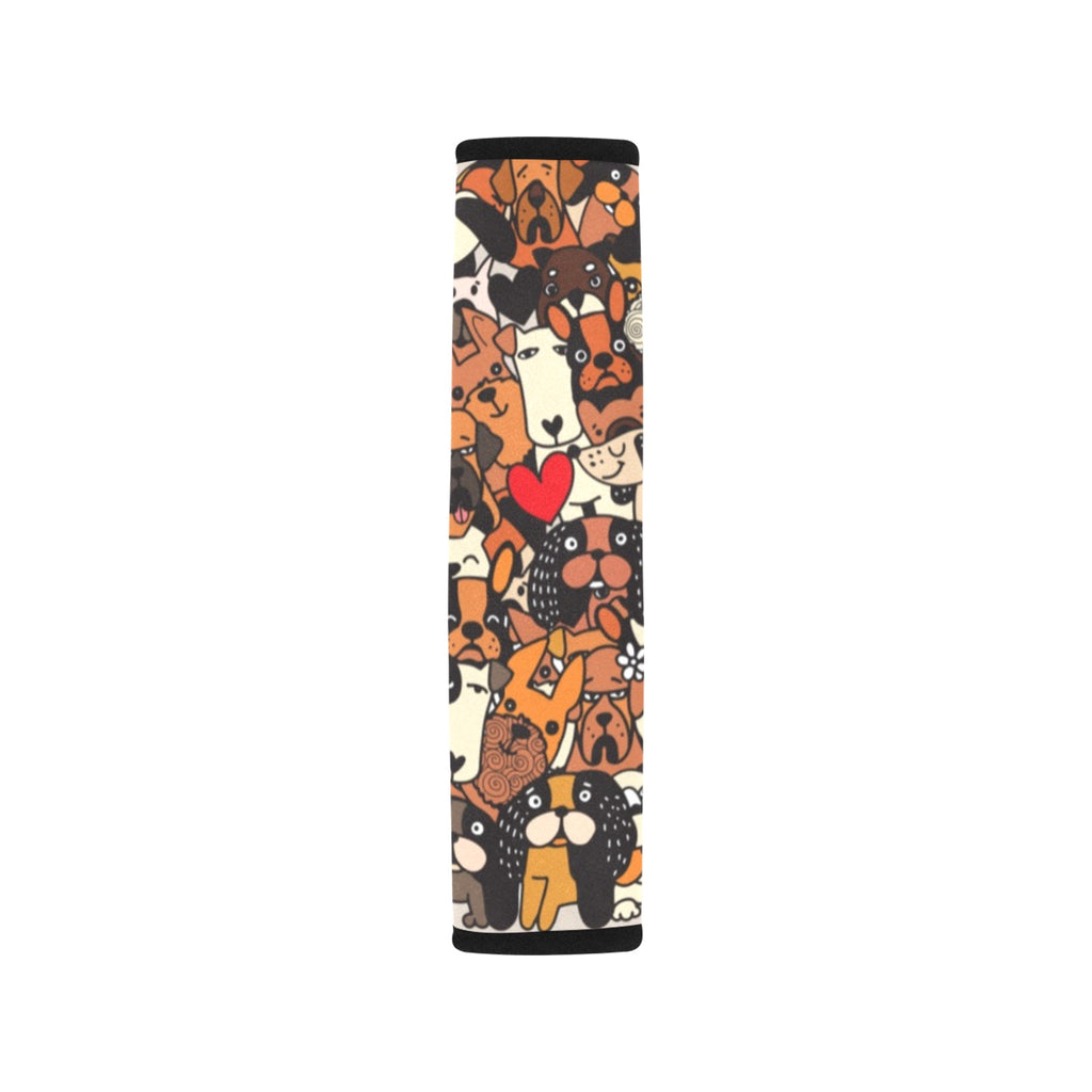 Dog Crowd Car Seat Belt Cover 7''x10'' (Pack of 2) Car Seat Belt Cover 7x10 (Pack of 2) animal Printed Offshore
