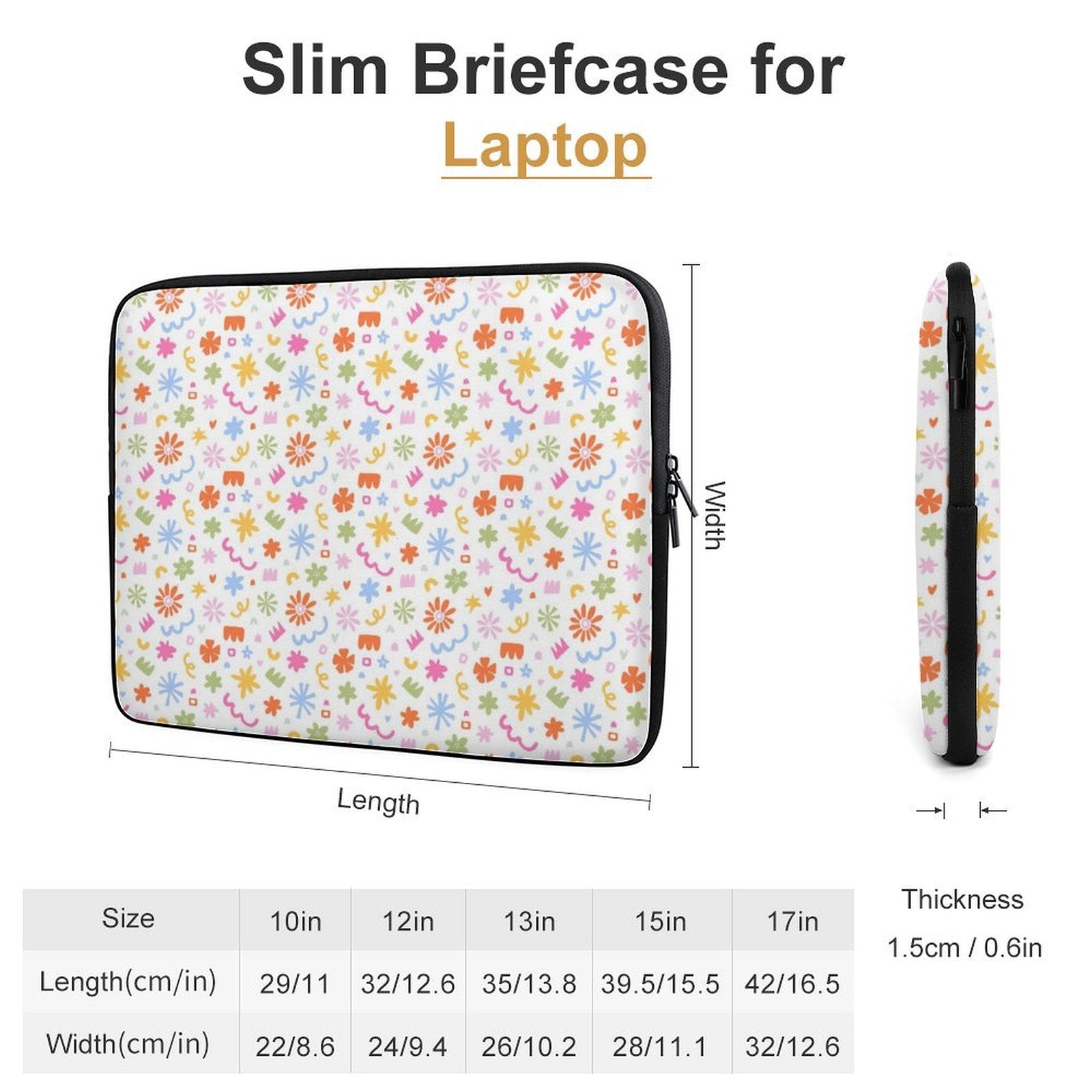 Colourful Abstract Shapes - Laptop Sleeve (Multiple Sizes)