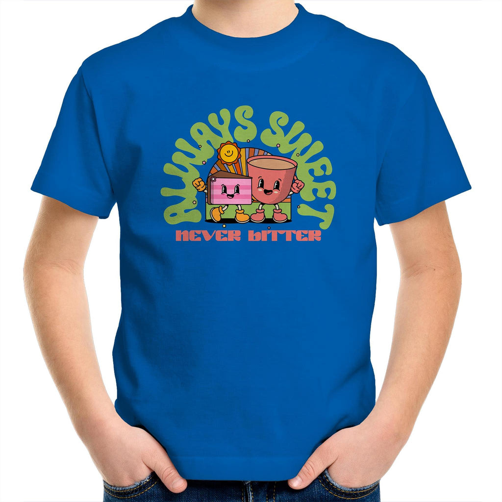 Always Sweet, Never Bitter - Kids Youth T-Shirt Bright Royal Kids Youth T-shirt Food Printed In Australia