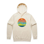 Better Days Ahead - Mens Hoodie Ecru Mens Hoodie Positivity Printed In Australia
