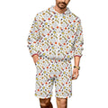 Super Dog Men's Lightweight Sun Hoodie & Shorts Set 4XL Men's Lightweight Sun Hoodie & Shorts animal comic Printed Offshore