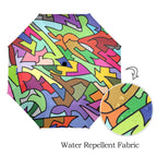 Bright Abstract - Semi-Automatic Foldable Umbrella (Model U12) Semi-Automatic Foldable Umbrella (U12)