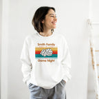 Personalised - Dice, Family Games Night - Classic Unisex Crewneck Sweatshirt | Gildan® 18000 White Personalised Sweatshirt customise Games Globally Fulfilled personalise
