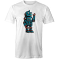 Robot Men's AS Colour T-Shirt White Mens T-shirt Printed In Australia Sci Fi