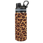 Leopard Print Insulated Water Bottle with Dual-Use Lid (18oz) One Size Insulated Water Bottle with Dual-Use Lid (18oz) animal Printed Offshore