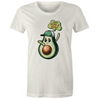 Avocado, I Don't Give A Guac - Womens T-shirt Natural Womens T-shirt Food Printed In Australia